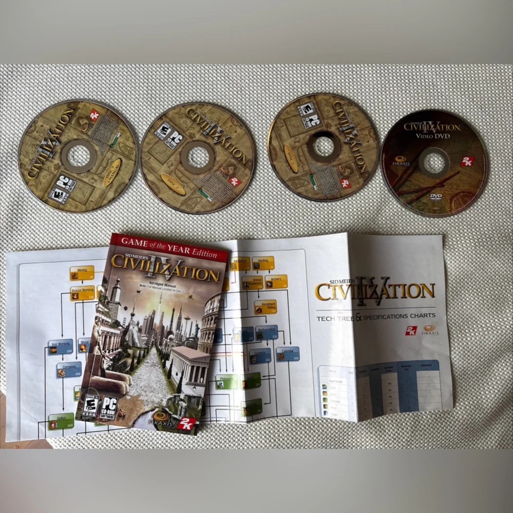 Sid Meier's Civilization IV Game of the Year Edition PC CD-ROM Game Complete